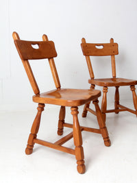 mid-century H. Willett maple dining chairs set of 6