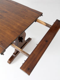 vintage Spanish style trestle dining table