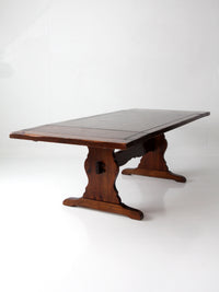 vintage Spanish style trestle dining table