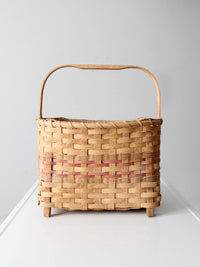 vintage footed American splint basket