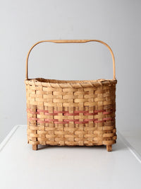 vintage footed American splint basket