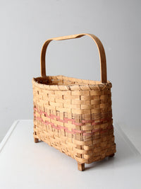 vintage footed American splint basket