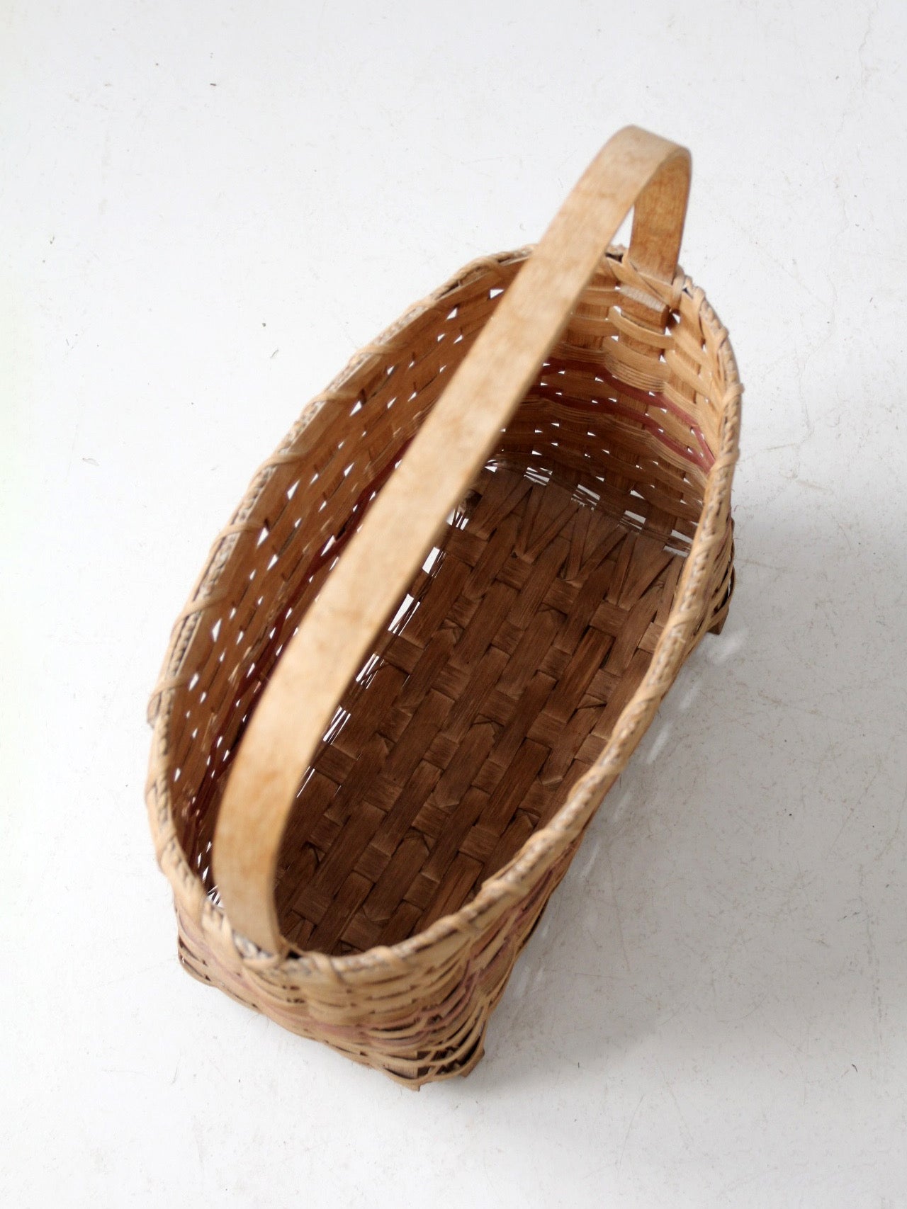 vintage footed American splint basket