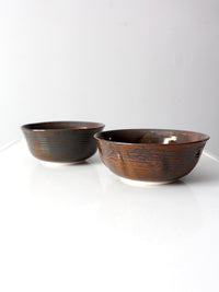 pair vintage studio pottery bowls