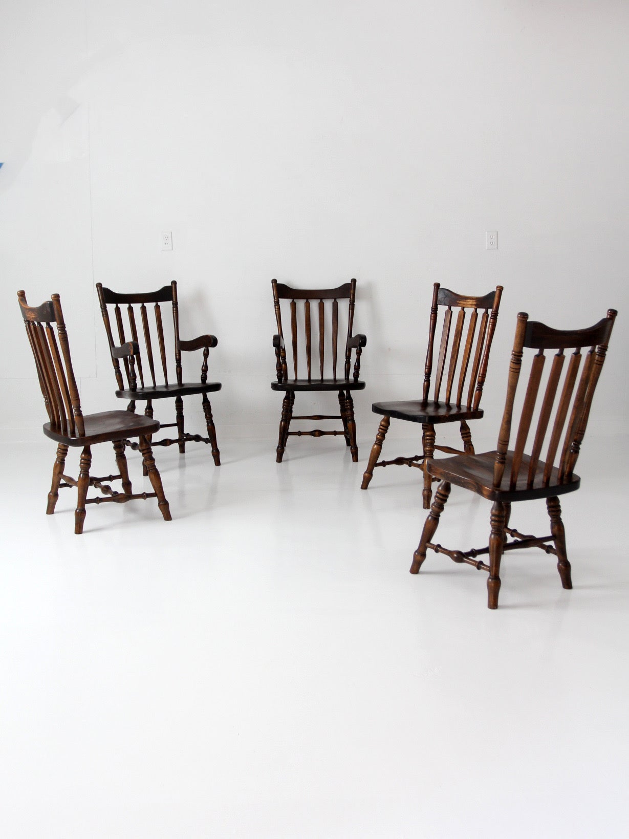 vintage Bennington Vermont Windsor dining chairs set of 5