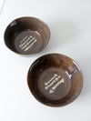 pair vintage studio pottery bowls