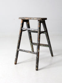 vintage painted wood step ladder