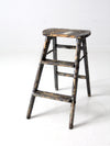 vintage painted wood step ladder