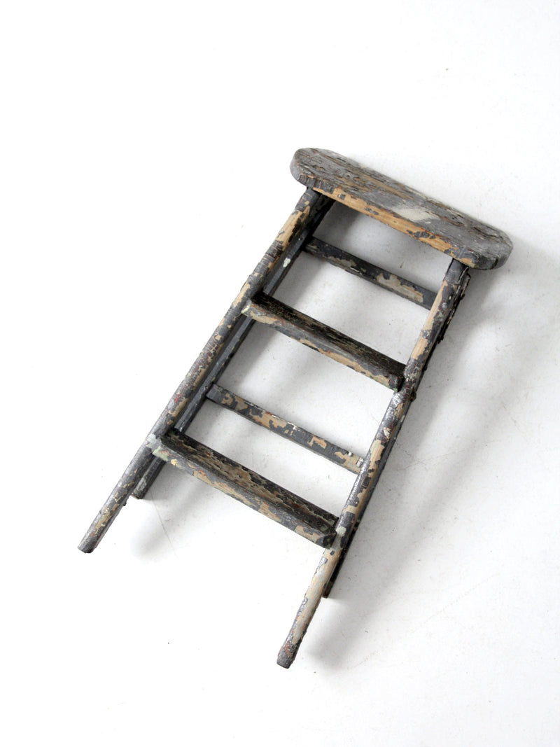 vintage painted wood step ladder