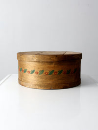 antique painted wood cheese box