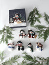 vintage felt snowman ornaments set with box