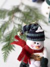 vintage felt snowman ornaments set with box