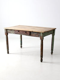 antique painted farmhouse table