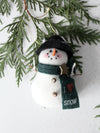 vintage felt snowman ornaments set with box