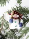 vintage felt snowman ornaments set with box