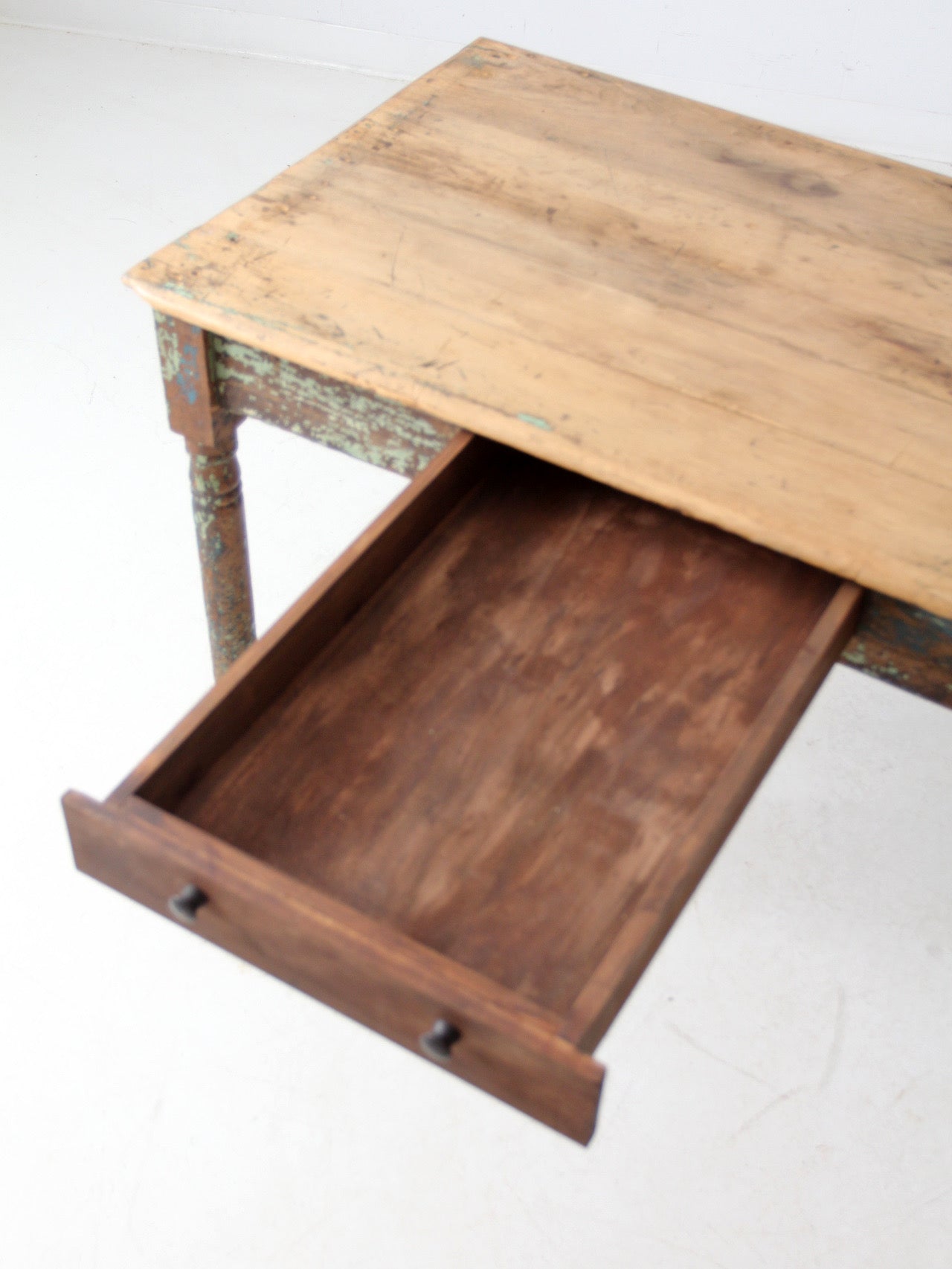 antique painted farmhouse table