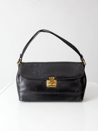 vintage 1970s Rolfs black leather shoulder bag