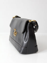 vintage 1970s Rolfs black leather shoulder bag