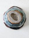vintage hand formed studio pottery bowl