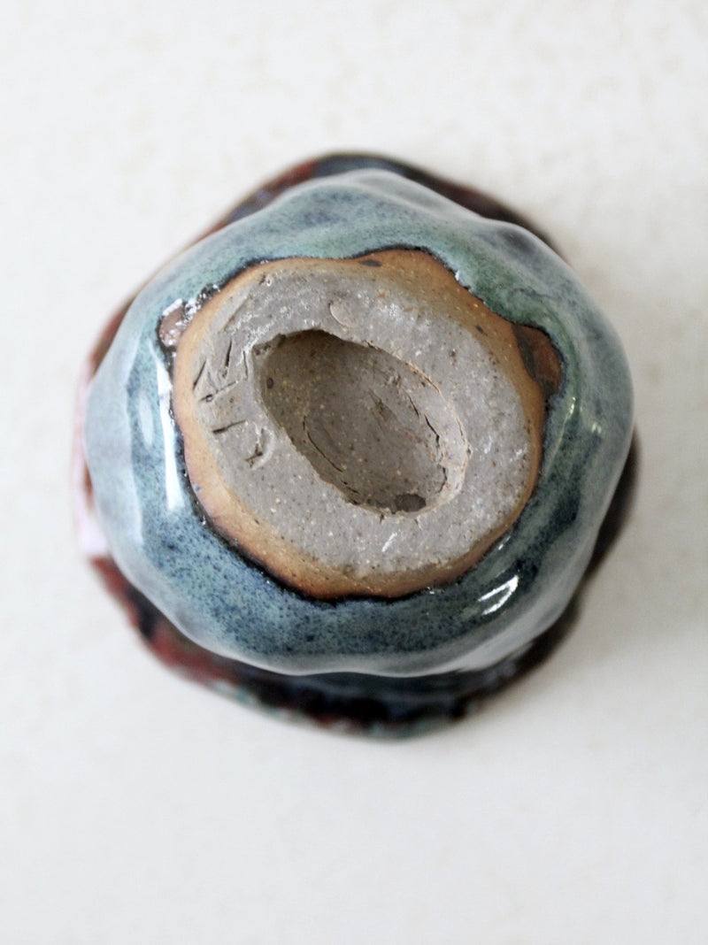 vintage hand formed studio pottery bowl