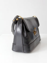 vintage 1970s Rolfs black leather shoulder bag