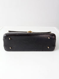 vintage 1970s Rolfs black leather shoulder bag