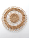 vintage rattan placemat, wall decor