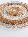 vintage rattan placemat, wall decor