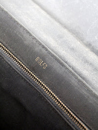 vintage 1970s Rolfs black leather shoulder bag