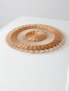 vintage rattan placemat, wall decor