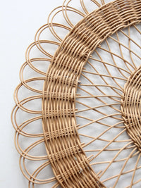 vintage rattan placemat, wall decor