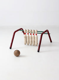 mid-century tabletop bowling game five pins