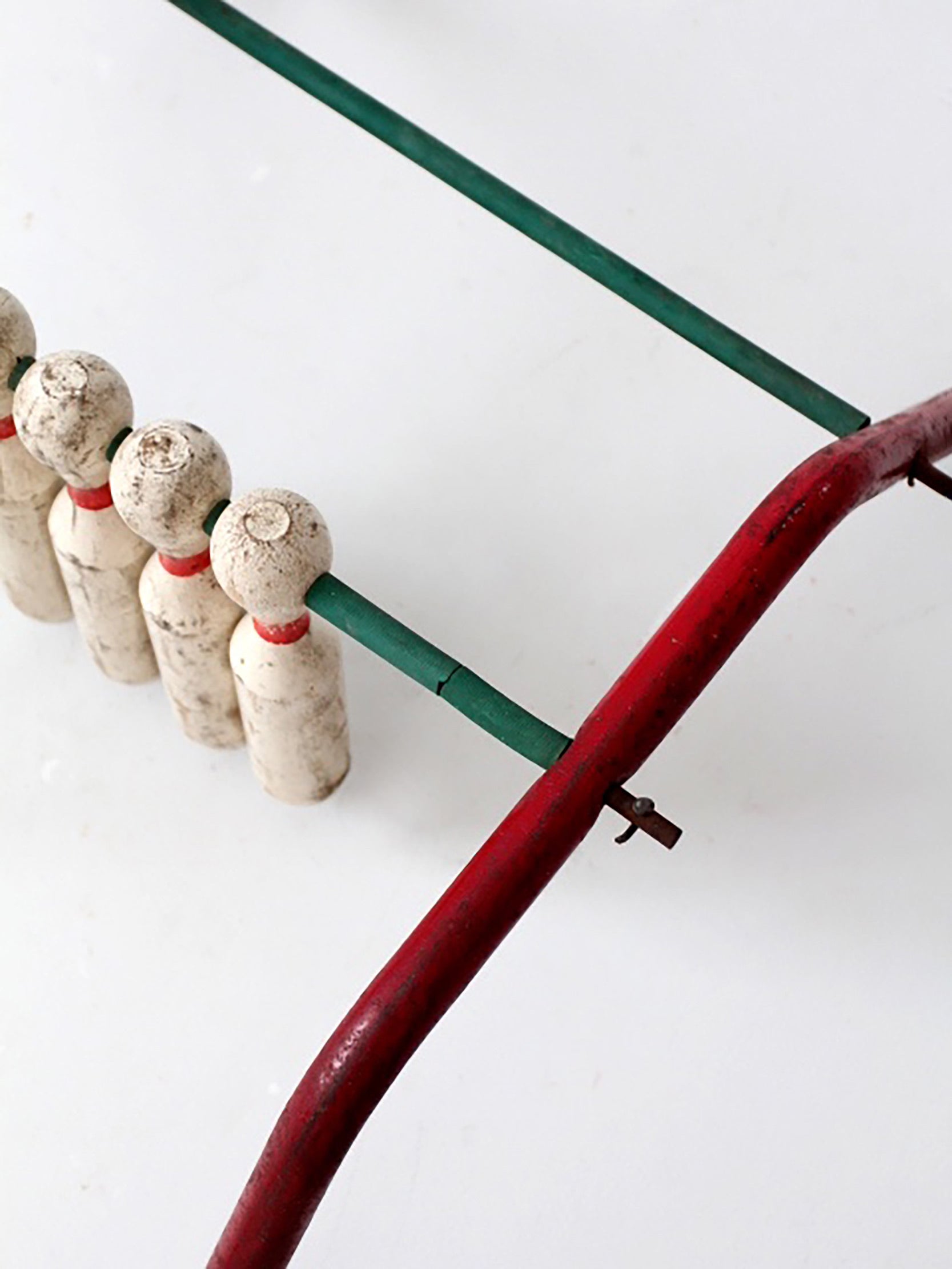 mid-century tabletop bowling game five pins