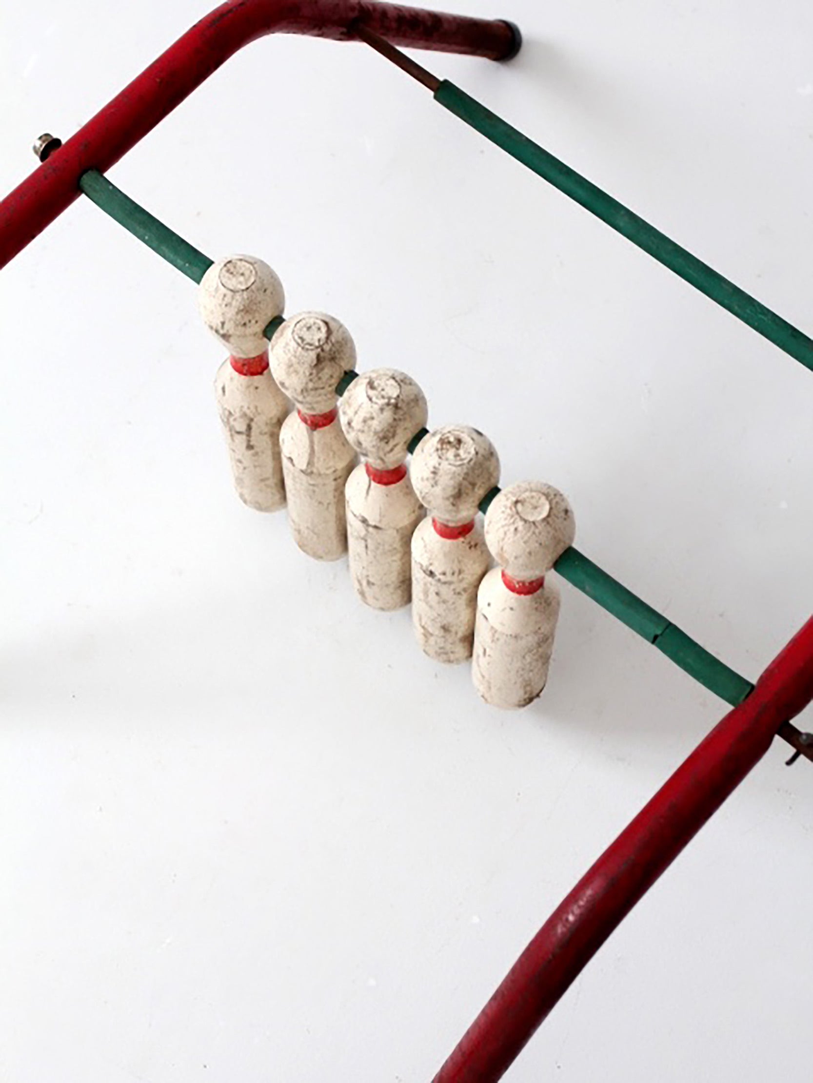 mid-century tabletop bowling game five pins