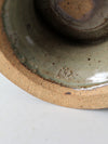 vintage studio pottery pedestal bowl