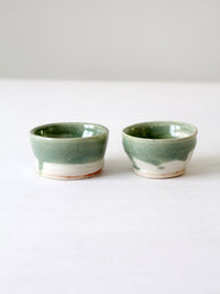 vintage studio pottery bowl pair