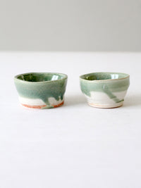 vintage studio pottery bowl pair