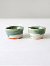 vintage studio pottery bowl pair