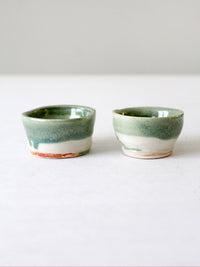 vintage studio pottery bowl pair