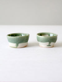 vintage studio pottery bowl pair