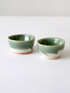 vintage studio pottery bowl pair