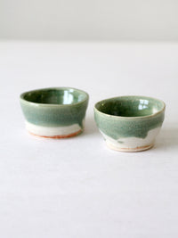 vintage studio pottery bowl pair