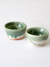 vintage studio pottery bowl pair