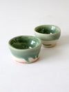 vintage studio pottery bowl pair
