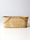 antique painted splint weave basket