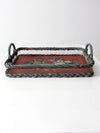antique hand-painted wood tray