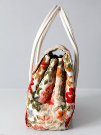 vintage 1960s floral tapestry handbag