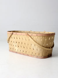 antique painted splint weave basket