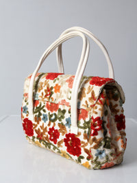 vintage 1960s floral tapestry handbag