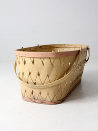 antique painted splint weave basket